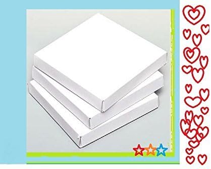 Mini Painting Stretched Canvases on Wooden Frames 15cm x 15cm for Children's Painting Activities & Personalised Gifts for Father's Day (Pack of 3)- EMI Craft