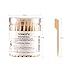 TONGYE Bamboo Paddle Skewers 3.5 inch with Clear Cylinder, Food Grade Cocktail Picks, Barbecue Stick. Decoration for Party Food, Appetizer, Dessert, Fruit, Sausage, Burger, Kebab. (180 PCS)