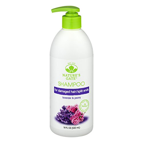 Nature's Gate Natural Lavender and Peony Replenishing Daily Shampoo for Calming Hair and Scalp, Split End Treatment, Vegan, Non GMO, Gluten Free, Soy Free, Paraben Free, Cruelty Free, 18 Fluid Ounces