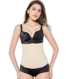 Pelisy Waist Trainer Corset for Women Postpartum Girdle Shaper Tummy Control Shapewear,Beige Medium/Waist:25-27"
