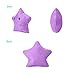Star Plush Pillow - Mu Yangren LED Night light Creative Stuffed Toys for Kids Children (purple)