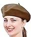 FuzzyGreen Classic Unisex Wool Brown French Fluffy Beanie Beret Hat Cap
