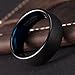 TUSEN JEWELRY 8mm Wedding Band Dark Blue Polished and Black Dome Brushed Finish Comfort Fit Tungsten Ring
