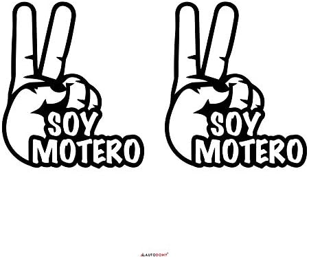 Autodomy I'm a Biker Stickers Pack 2 Units for Car or Motorcycle (Black)