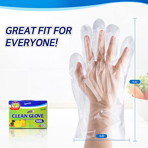 Cleanwrap DISPOSABLE GLOVES 500Piece, , LDPE, BPA FREE, Transparent