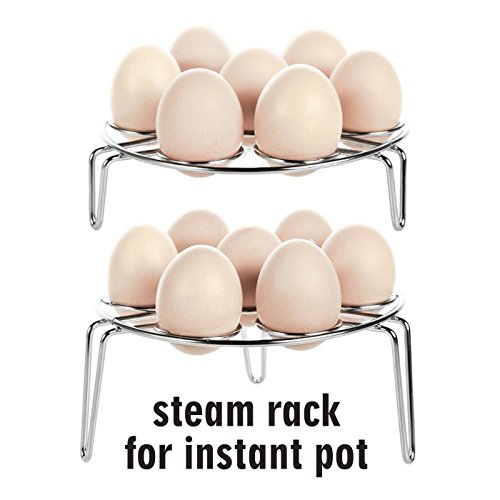 Netany 2 Piece Stainless Steel Egg Steamer Rack for Instant Pot