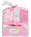 Snugly Baby Girls Hooded Towels 3-Pack (Snow Rose)