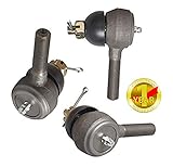 Ball Joint Kit,Set of (3) Tie Rod End with Grease Fitting Fits for Club Car DS Golf Carts (1976-2008)