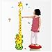 Kappier Cute Giraffe Height Measurement Growth Chart in Inches and Centimeters Removable Wall Decals