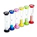EMDMAK Sand Timer Hourglass Sandglass Sand Clock Timer 30sec / 1min / 2mins / 3mins / 5mins / 10mins (6 Pieces)