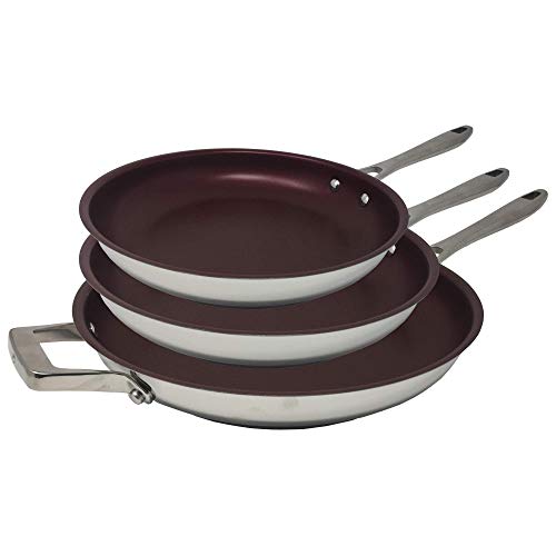 Paderno Canadian Signature Frying Pan StainlessSteel PFOAFree Non