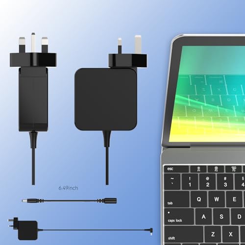 shefor 65W Laptop Charger Compatible with ASUS VivoBook ZenBook 14 15 17 E203M E406M E410M X540S X540L X540 UX305 F555 19V 3.42A Power Adapter