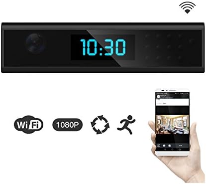 【Upgraded Version】1080P HD WIFI Hidden Spy Camera Clock Wireless Covert Nanny Cam Remotely View Video via Android/iOS Phone Monitor Recording for Home Security Motion Detection Night Vision