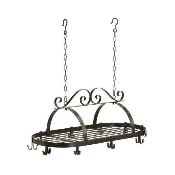 Gift Warehouse 35603 Hanging Iron Pot Rack The Home Kitchen Store
