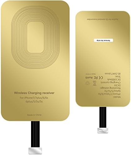 iPhone Wireless Charger Receiver, Ultra Slim 0.5 mm Qi Wireless Charging Receiver Patch Module Chip iPhone7 / 7 Plus / 6 / 6 Plus / 6S / 6S Plus / 5 / 5S / 5C / SE