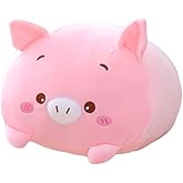 hitoshe Pig Plush Pillow, Soft Pink Pig Stuffed Animal Body Pillow Toy Gifts for Bedding, Kids, 23.6"