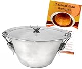 Flan Mold Conic Shaped. Stainless Steel. 1 quart capacity. Flan recipes included
