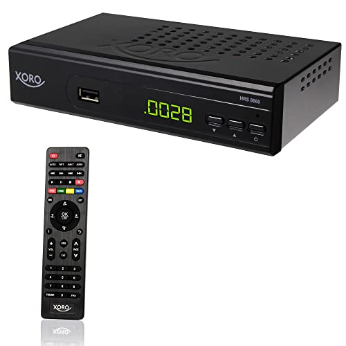 Xoro Hrs 8660 Digitaler Satelliten-Receiver Mit Lan Anschluss (Hdtv, Dvb-S2, Hdmi, Scart, Pvr-Ready, Usb 2.0) Schwarz