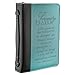 Christian Art Gifts Women's Fashion Bible Cover Serenity Prayer, Aqua/Black Faux Leather (Medium)