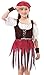 IKALI Baby Toddler Girl Pirate High Seas Buccaneer Costume Party Decoration Toy Kids Pretend Play Pirate Fancy Dress (7-8Y)