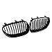 Anzio 1 Pair Glossy Black Euro Direct Replacement Front Kidney Grille Grill for BMW 2003-2010 E60 5-Series