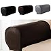Sofa Armrest Cover Ultra Thick and Soft PU Leather Stretch Arm Cover for Recliners Sofas Chairs Loveseats Elastic Waterproof Furniture Armrest Protector for Couch(1 Pair,Brown)