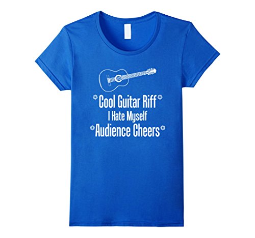 Womens Emo Electric Guitar Shredding Funny Metal Musician T Shirt Medium Royal Blue