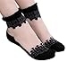 Lovful 3 Pairs Women's Ultrathin Transparent Lace Elastic Short Socks,Multi Color