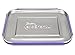 LunchBots Bento Trio Large Stainless Steel Food Container - Three Section Design Holds Sandwich and Two Sides - Bento Lunch Box for Kids or Adults - Dishwasher Safe and BPA-Free – Purple Dots