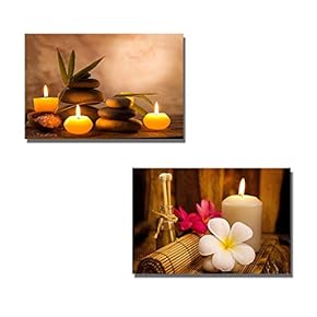 Spa Still Life with Aromatic Candles and Frangipani...