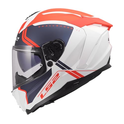 LS2 FF817 Challenger II helmet Titan matt white blue red