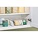 mDesign Plastic Stackable Divided Storage Organizer with Lid for Tea Bags and Coffee Pods in Kitchen Cabinet, Countertop, Ligne Collection, Includes 1 Tea Organizer and 1 Coffee Pod Organizer, Clear