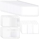 Aneco 30 Pieces A6 Size 6 Holes Loose Leaf Bags Pockets Binder Zipper Folders Notebook Refills Filler Organizer Waterproof PVC Pouch Business Document Filing Bags, 4 Types