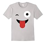 Emoji Cute TShirt One Eye Open Wink Tongue Out