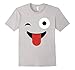 Emoji Cute TShirt One Eye Open Wink Tongue Out