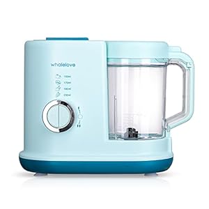 WHALELOVE Baby Food Maker, Multi-Function Baby Food Processor Blender Steamer Warmer, Auto Cooking & Grinding Baby Food…