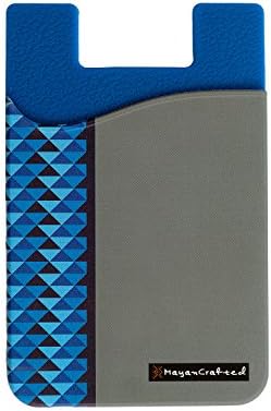Mayan Crafted Ultra-slim Self Adhesive Credit Card Wallet for Smartphones (Blue Grey)