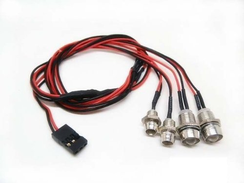Hobbypower 4leds LED Light Set Headlight Taillight for Rc Car Truck Tank HSP Tamiya D3