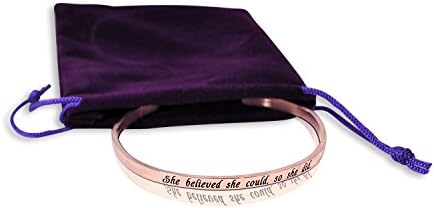 ADVANSYNC Graduation She Believed She Could So She Did Bracelet (Rose Gold)