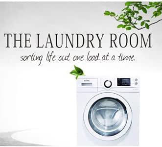 ZZP523 El Cuarto De Lavandería, Cita, Calcomanía Removible, Etiqueta De