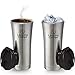 Lasting Coffee Leak Proof Dishwasher Safe Double Wall Vacuum Insulated Stainless Steel Travel Mug, 16 oz (Silverish)