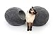 Cat Bed, House, Cave, Nap Cocoon, Igloo, 100% Handmade from sheep wool ,Color Dark Gray Kivikis Size - Large, 6-8 kg (13-16 pounds) cat.