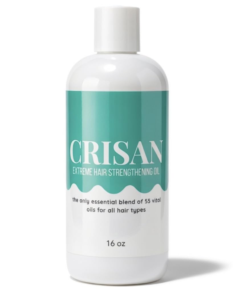 CRISAN Extreme Hair Strengthening Oil - 16 oz - 55 Organic Vegan Essential and Carrier Oils - Thicken, Grow, and Restore Hair for Shinier, Healthier Locks