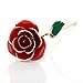 Febou 24k Gold Rose, Long Stem Dipped Rose in Gift Box for Valentine's Day, Mother's Day, Anniversary, Birthday (Rose with stand, Red)