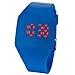 Unisex Touch Digital Red Led Silicone Sports Wrist Watch Watch Sapphire Blue