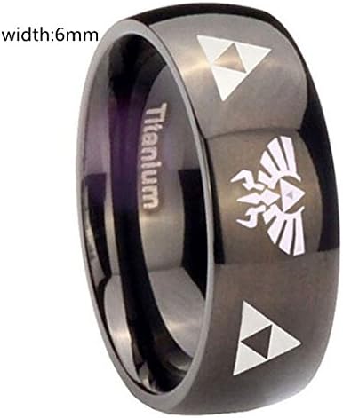 The Legend of Zelda Triforce Costume 6mm Titanium Ring (5)
