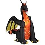 Gemmy 50202 Animated Airblown Fire & Ice Dragon, 9 foot
