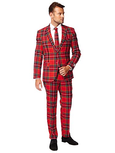 OppoSuits Men's The Lumberjack Party Costume Suit, Multi, 42