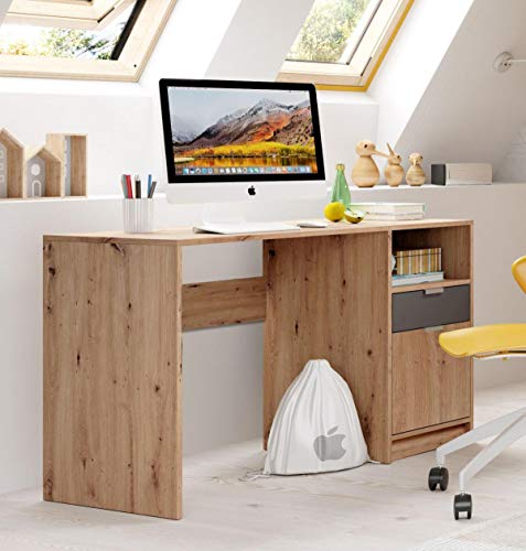 storado.de Jugendzimmer Karla Artisan Eiche Graphit 5 TLG Kinderzimmer Jugendmöbel Set – Bild 5