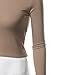 Doublju Womens Basic Long Sleeve Crop Top